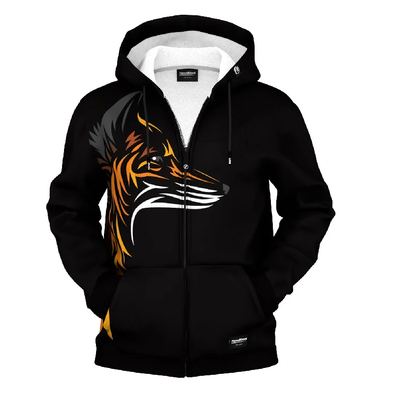 Men's Hoodies for Active LifestylesTribal Fox Zip Up Hoodie