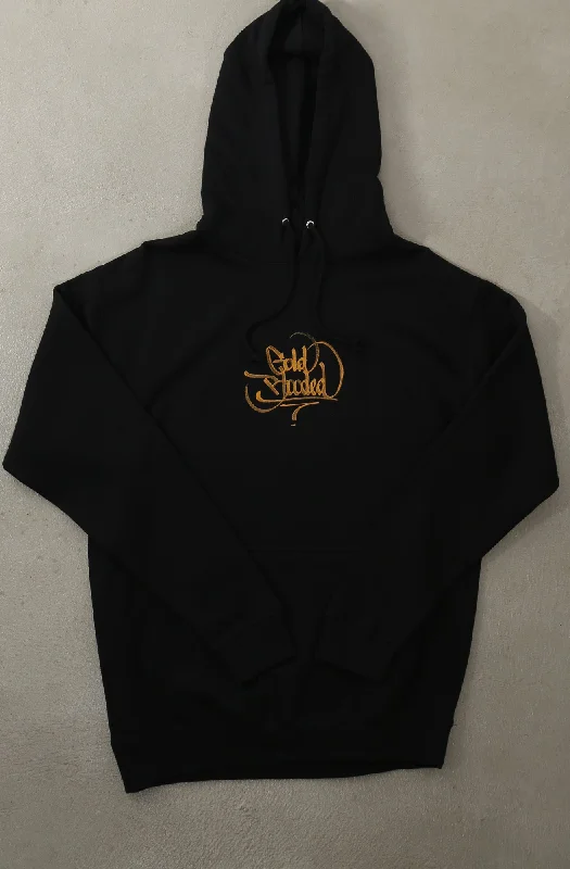 Men's Hoodies with Breathable FabricTRUE X Adapt :: Gold Blooded Truth (Men's Black/Gold Hoody)