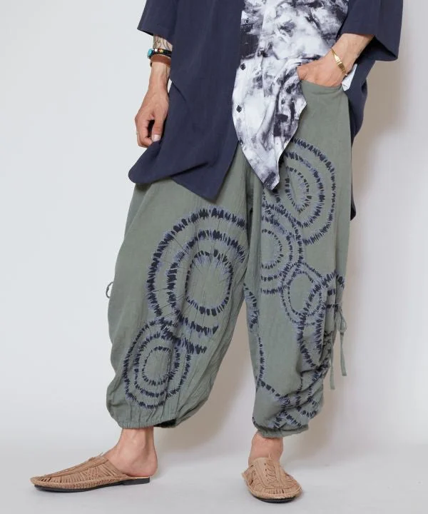 Layered Men's OverallsAfrican Tie Dye Pattern Pants