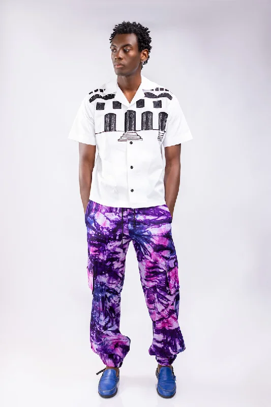 Men's Pants with Slant PocketsATTO TETTEH Amanfo Adire Cargo Pant