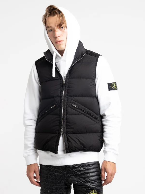 Men's Coats without LiningBlack Seamless Tunnel Nylon Down-TC Vest