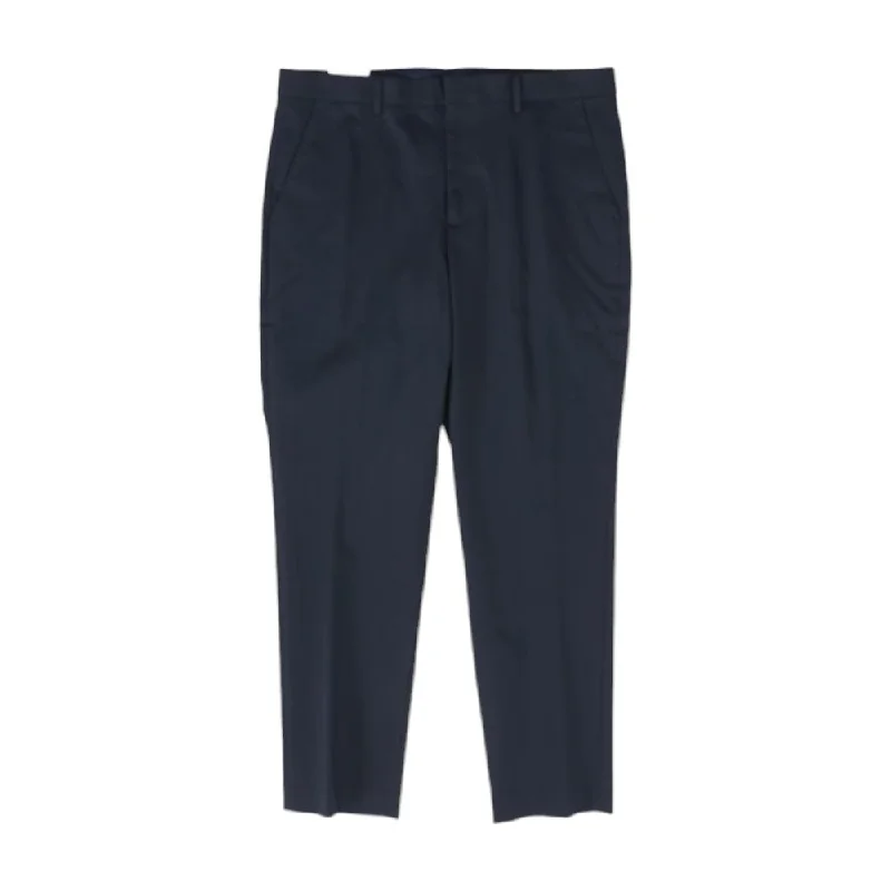 Men's Pants with Hidden ButtonsBlack Solid Chino Pants