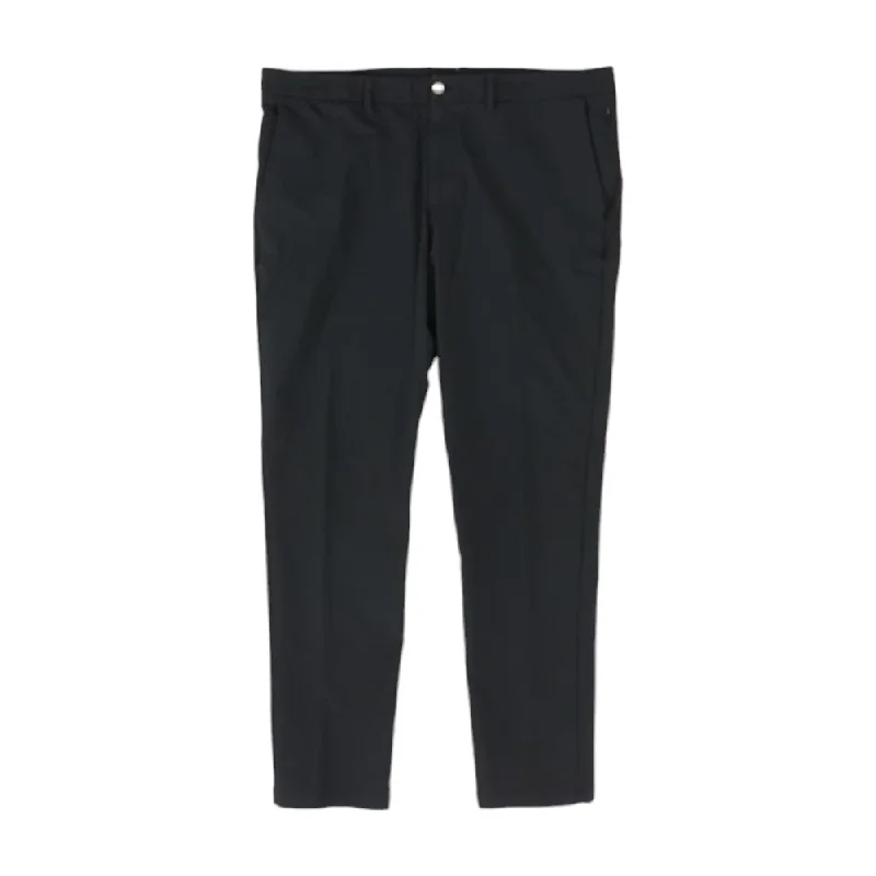 Men's Pants with Pleated FrontsBlack Solid Chino Pants