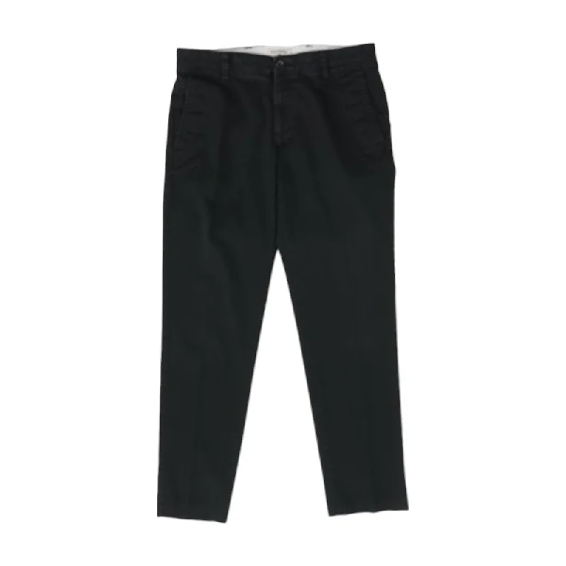 Men's Pants with Turn-Up CuffsBlack Solid Chino Pants