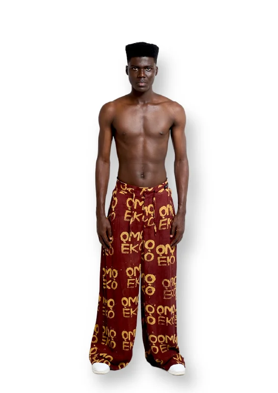 Men's Work Pants for Durability and ComfortCute Saint Omo-Eko Viscose Pants - Burgundy