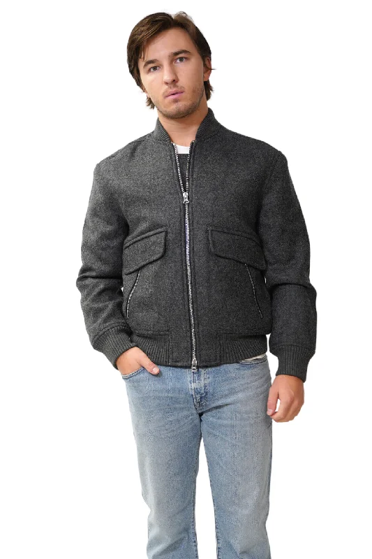 Men's Coats with ZippersDean Bomber Jacket in Wool