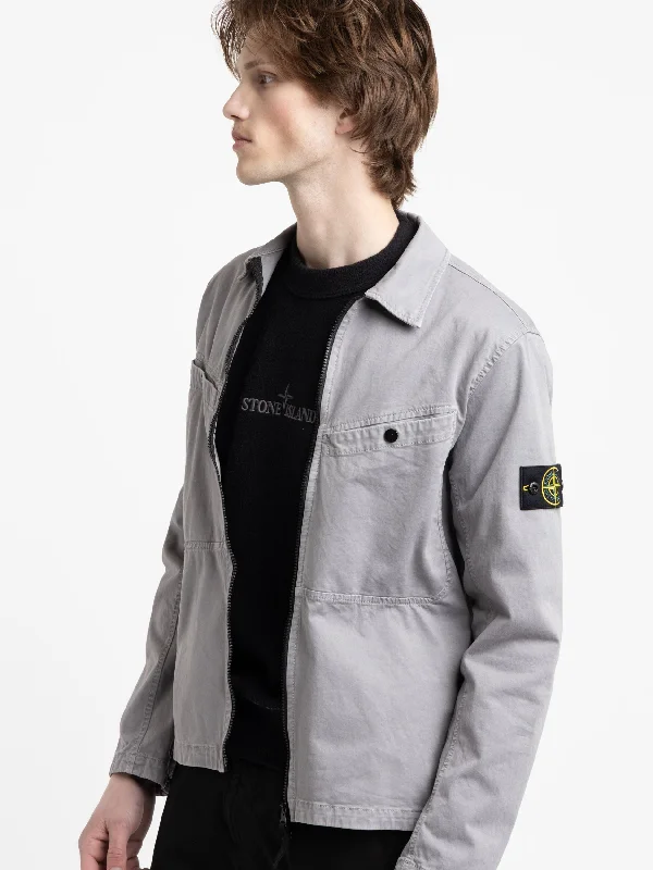 Affordable Men's Winter CoatsDust Grey Overshirt