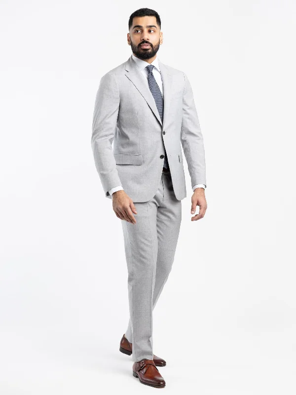 Men's Coats for Skinny MenGrey Virgin Wool B-Line Suit