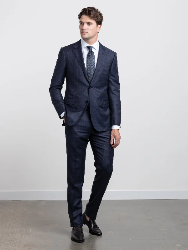 Comfortable Men's ParkasNavy Wool Trofeo™ Suit