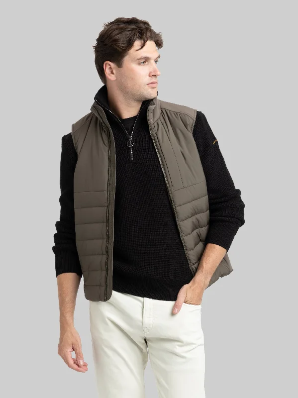 Men's Coats for Tall MenOlive Green 'Re-Shark Shell' Green Vest