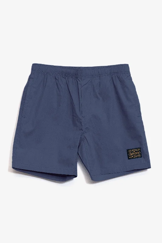 Men's Pants with Button-CuffsPro Label 17" Beach Shorts - Petrol Blue