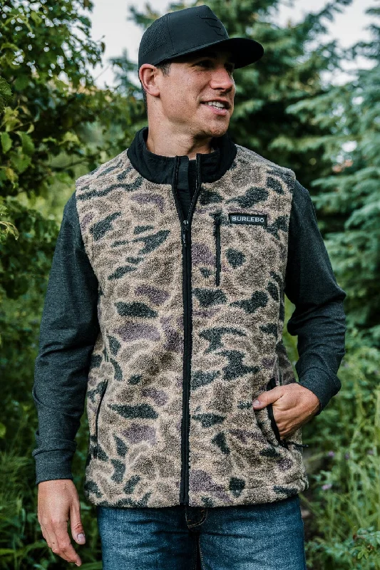 Men's Coats with Inner PocketsSherpa - Vest - Rocky Mountain Camo