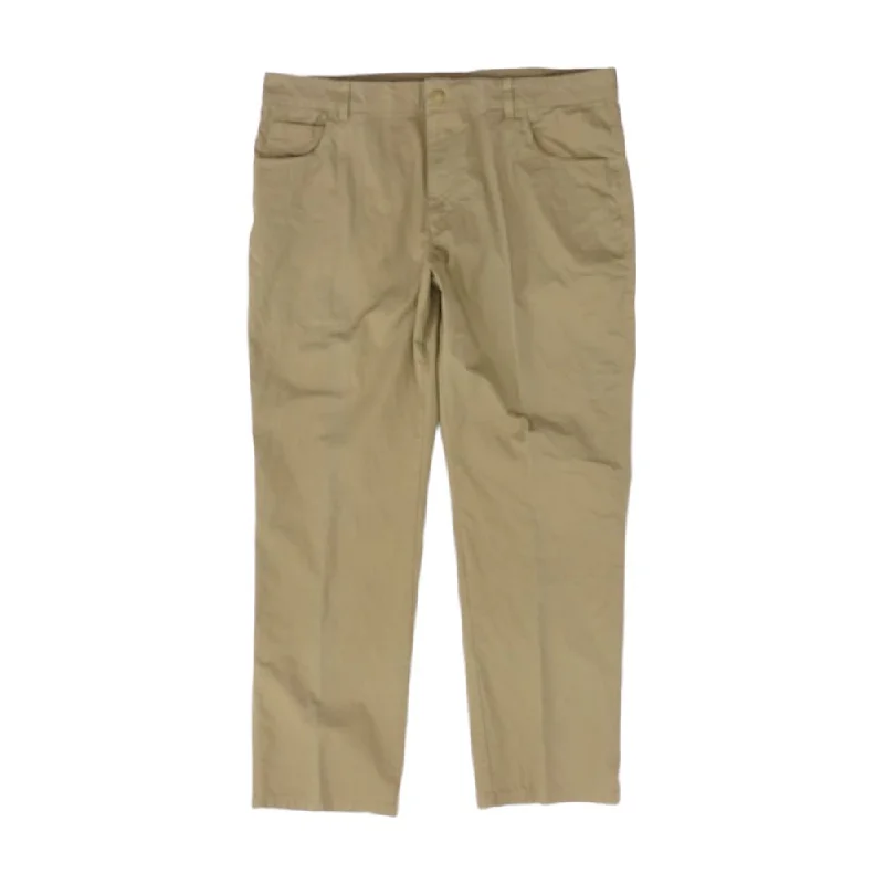 Men's Pants with Stain-Resistant TreatmentTan Solid Chino Pants