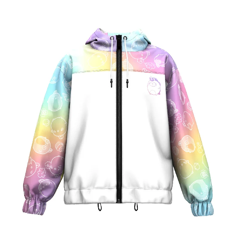 Men's Coats with Breathable FabricUnicorn Rainbow Windbreaker