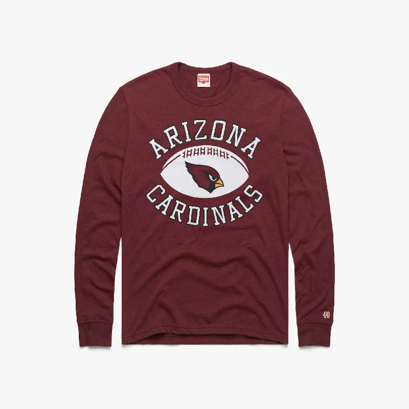 Men's Shirts with Scoop NecksArizona Cardinals Pigskin Long Sleeve Tee