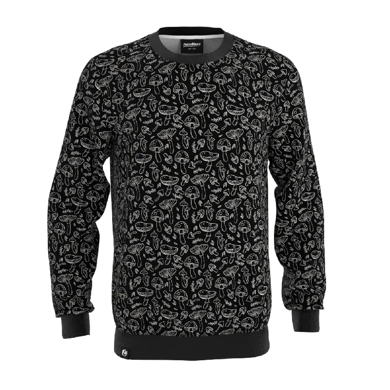 Designer Men's SportswearBlack 'n' White Mushrooms Sweatshirt