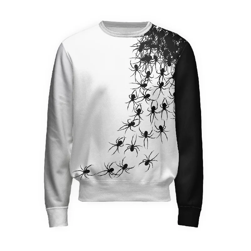 Elegant Casual Men's SportswearBlack Widow Sweatshirt