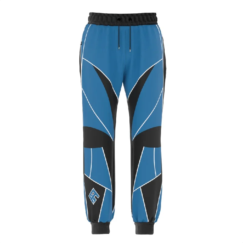 Men's Patterned Pants with ChecksBlueZ Sweatpants