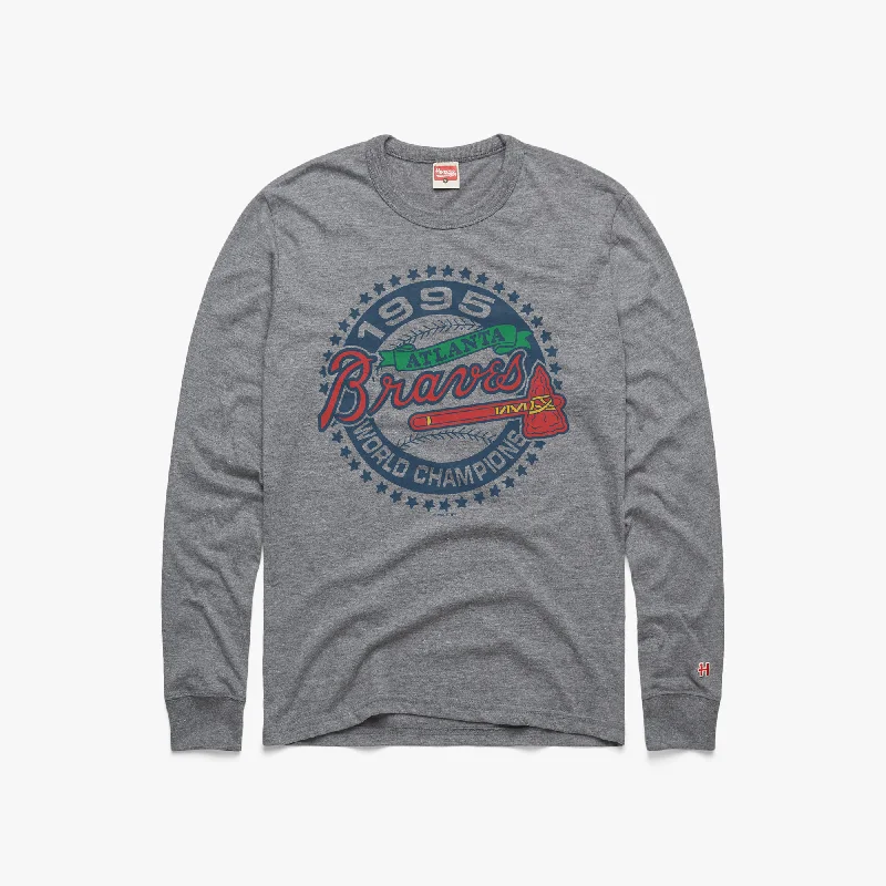 Men's Shirts with Wingtip CollarsBraves World Series Champs 1995 Long Sleeve Tee