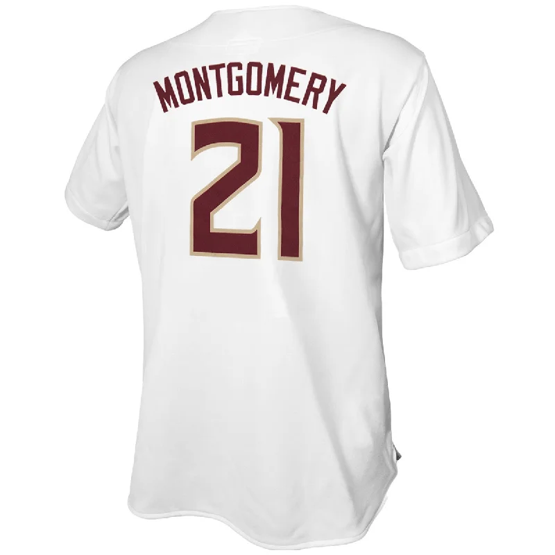 Athletic-Cut Men's SportswearRetro Brand Carson Montgomery #21 Baseball Jersey - White