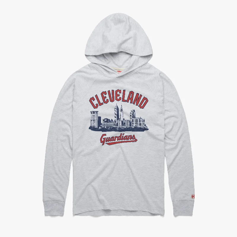 Men's Shirts with Chest PocketsCleveland Guardians Skyline Lightweight Hoodie