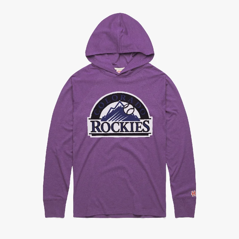 Men's Shirts with Pleated HemlinesColorado Rockies '93 Lightweight Hoodie