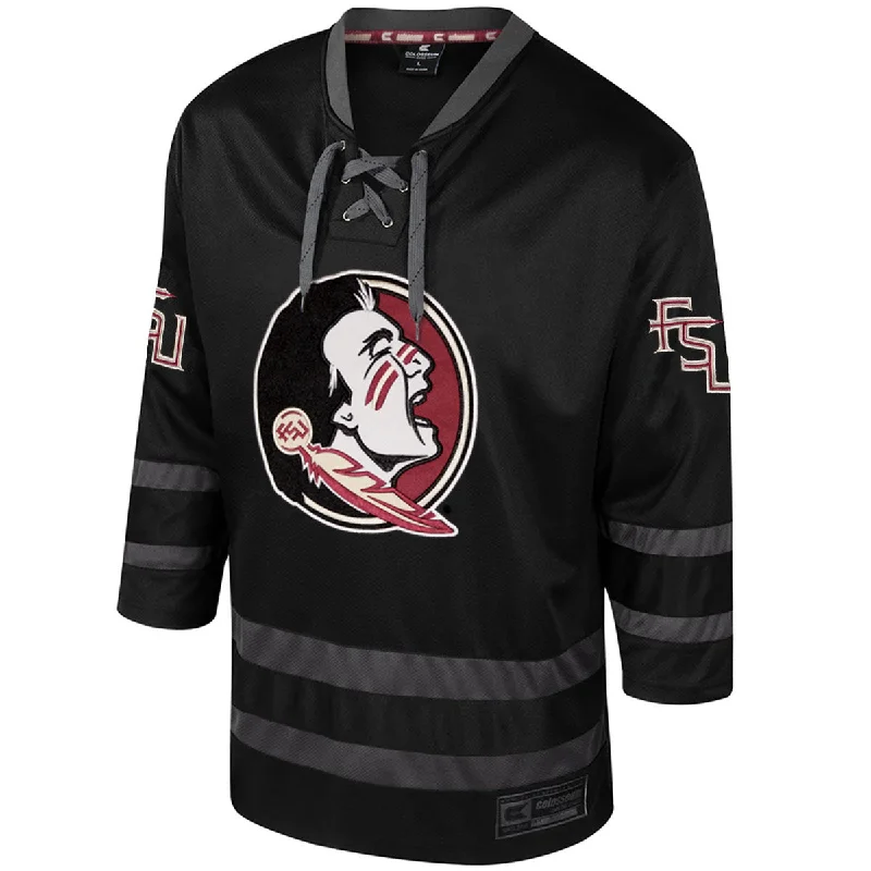 Quick-Drying Men's SportswearColosseum Men's Seminole Logo Hockey Jersey - Black