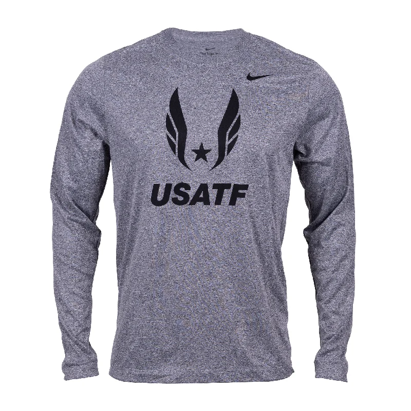 Men's Shirts with Plaid PatternsNike USATF Men's Federation Legend Long Sleeve Tee