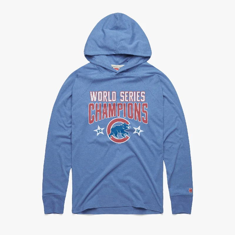 Men's Shirts with Raw-Edge HemlinesCubs World Series Champs 2016 Lightweight Hoodie