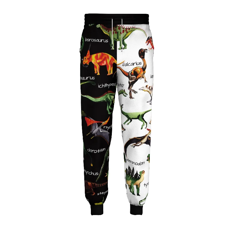 Men's Pants with Belt LoopsDino Map Sweatpants