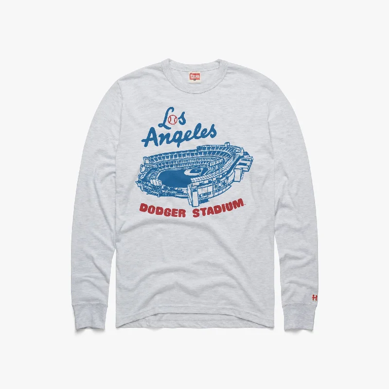 Men's Flowy Shirts for a Relaxed LookDodger Stadium Los Angeles Long Sleeve Tee