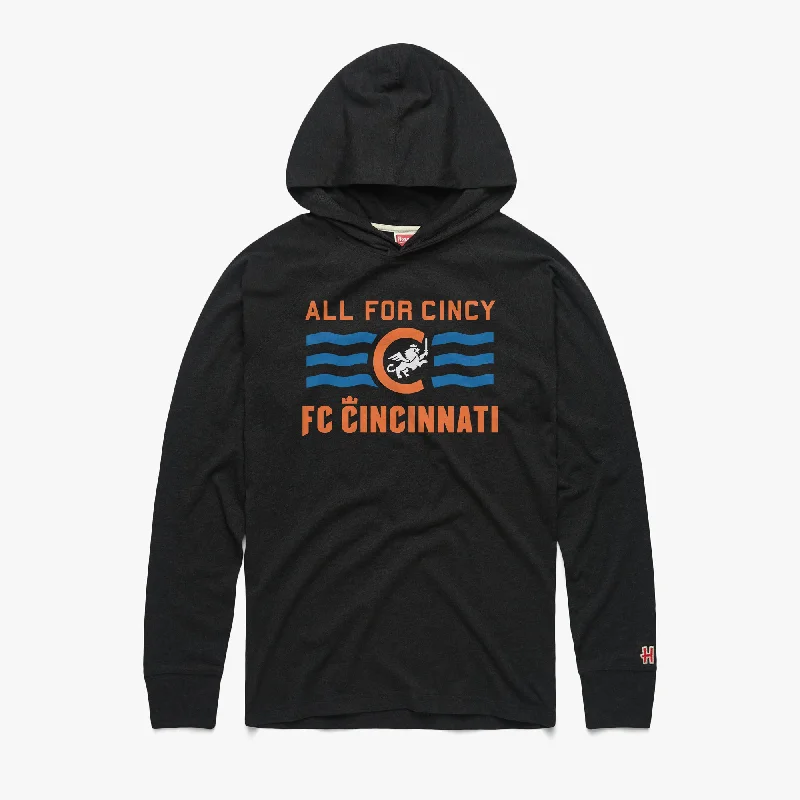 Men's Shirts with Hidden ButtonsFC Cincinnati All For Cincy Lightweight Hoodie