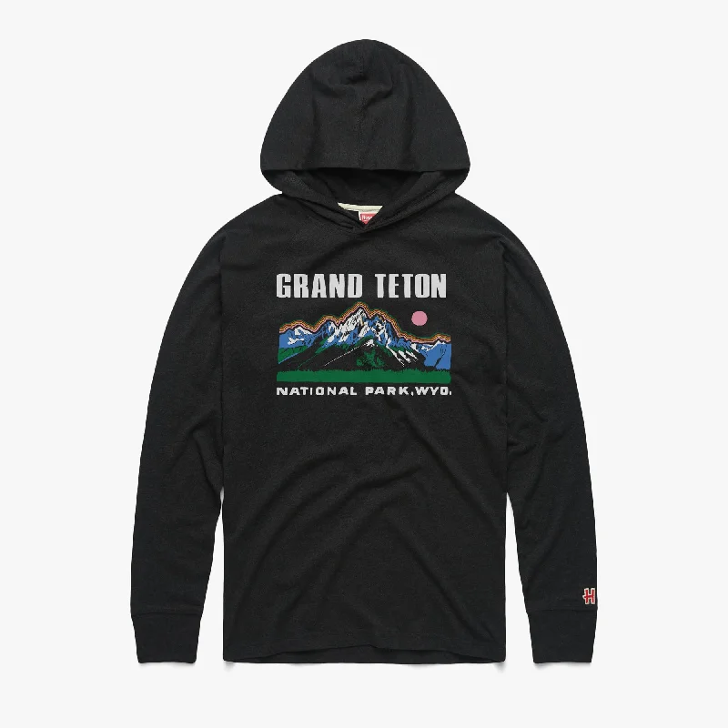 Men's Shirts with Adjustable HemlinesGrand Teton National Park Lightweight Hoodie