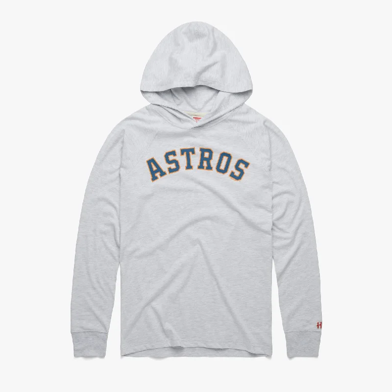 Men's Shirts with Snap ButtonsHouston Astros Jersey Logo Lightweight Hoodie