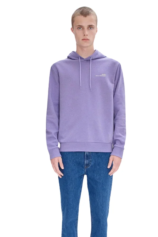 Relaxed-Fit Casual Daily Men's SportswearItem H Hoodie in Purple