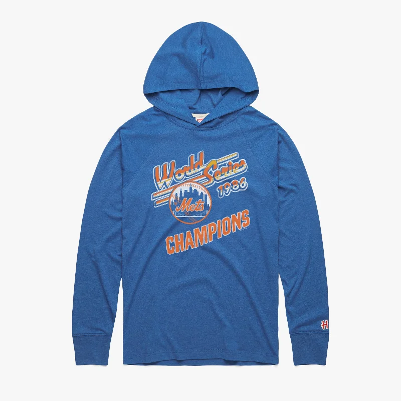 Men's Shirts for Outdoor ActivitiesMets World Series Champs 1986 Lightweight Hoodie