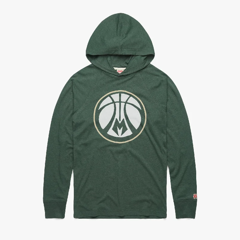 Men's Shirts with Barrel CuffsMilwaukee Bucks Logo Lightweight Hoodie