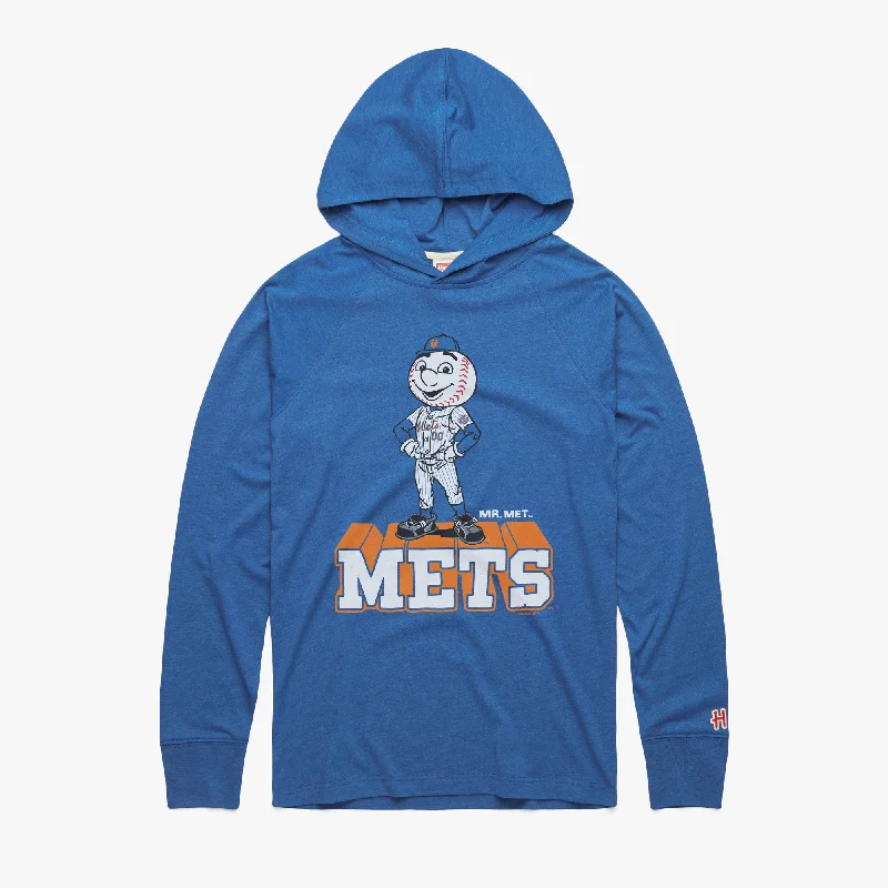 Men's Shirts with Zippered PocketsNew York Mets Mr. Met Lightweight Hoodie