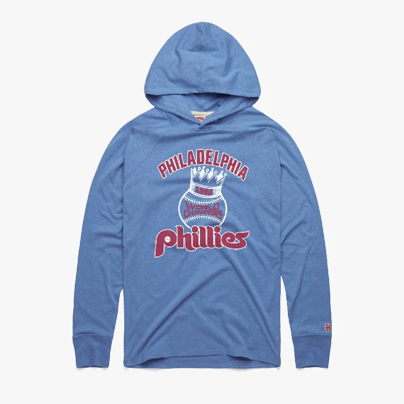 Men's Shirts with Belt AttachmentsPhiladelphia Phillies World Champions 1980 Lightweight Hoodie