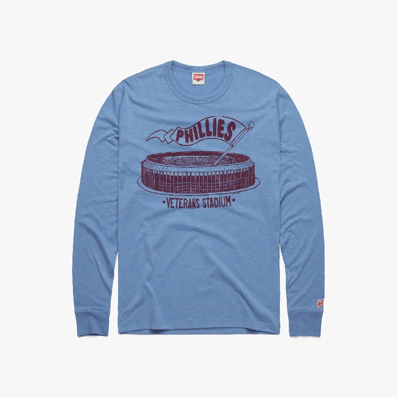 Men's Shirts with Velcro ClosuresPhillies Veterans Stadium Long Sleeve Tee