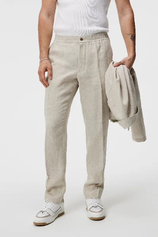 Men's Pants with Faux Leather PatchesSoren Linen Pants