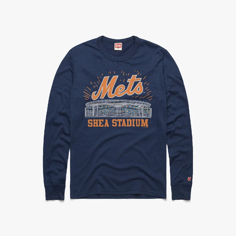 Men's Three-Quarter Sleeved TopsShea Stadium Mets Long Sleeve Tee