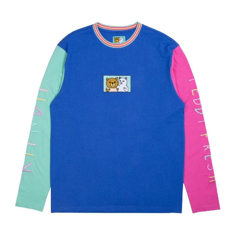 Men's Shirts with Drawstring WaistbandsRipndip Teddy Fresh 2.0 Color Block L/S (Multi)