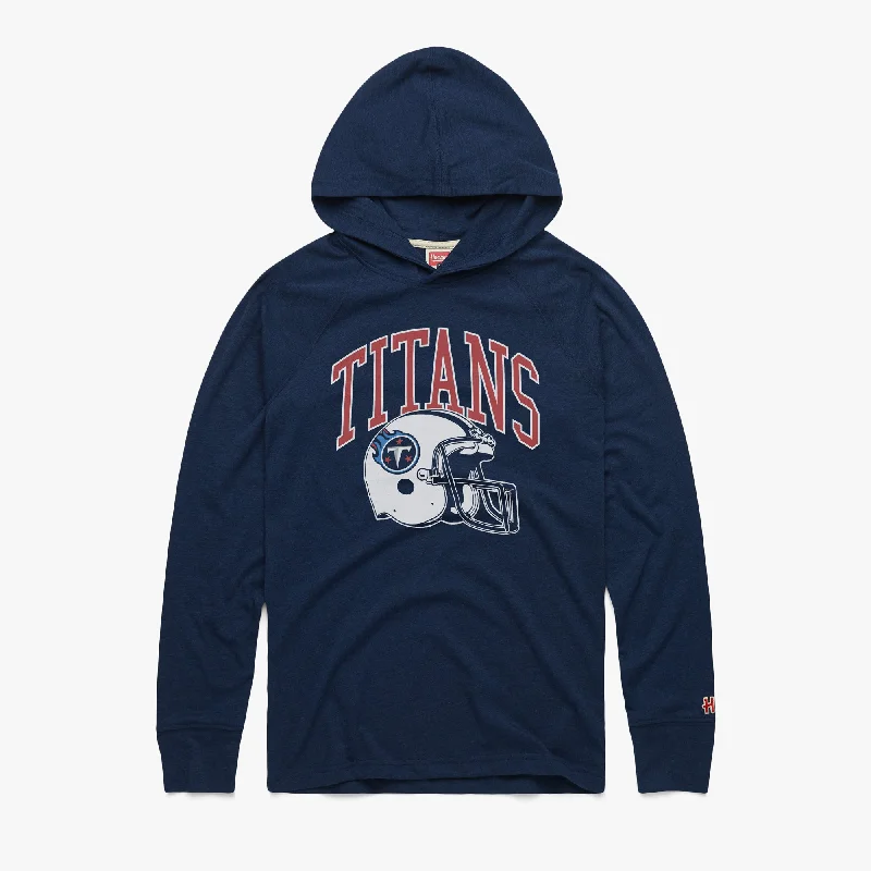 Men's Shirts with Striped PatternsTennessee Titans Helmet Lightweight Hoodie