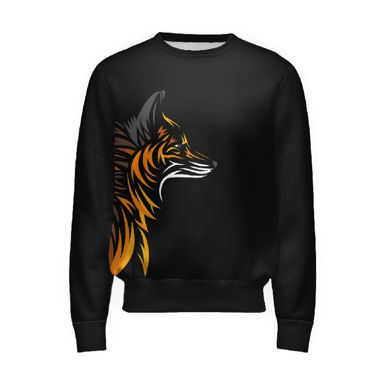 Long-Sleeve Moisture-Wicking Men's SportswearTribal Fox Sweatshirt