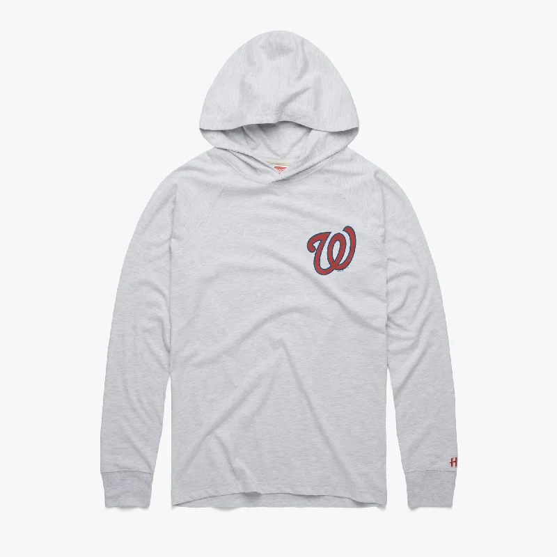 Stylish Men's HenleysWashington Nationals Jersey Logo Lightweight Hoodie