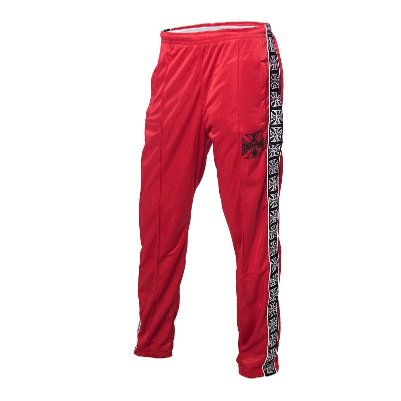 Men's Pants with Contrast Fabric PanelsWCC - OG TRACKSUIT PANTS - RED